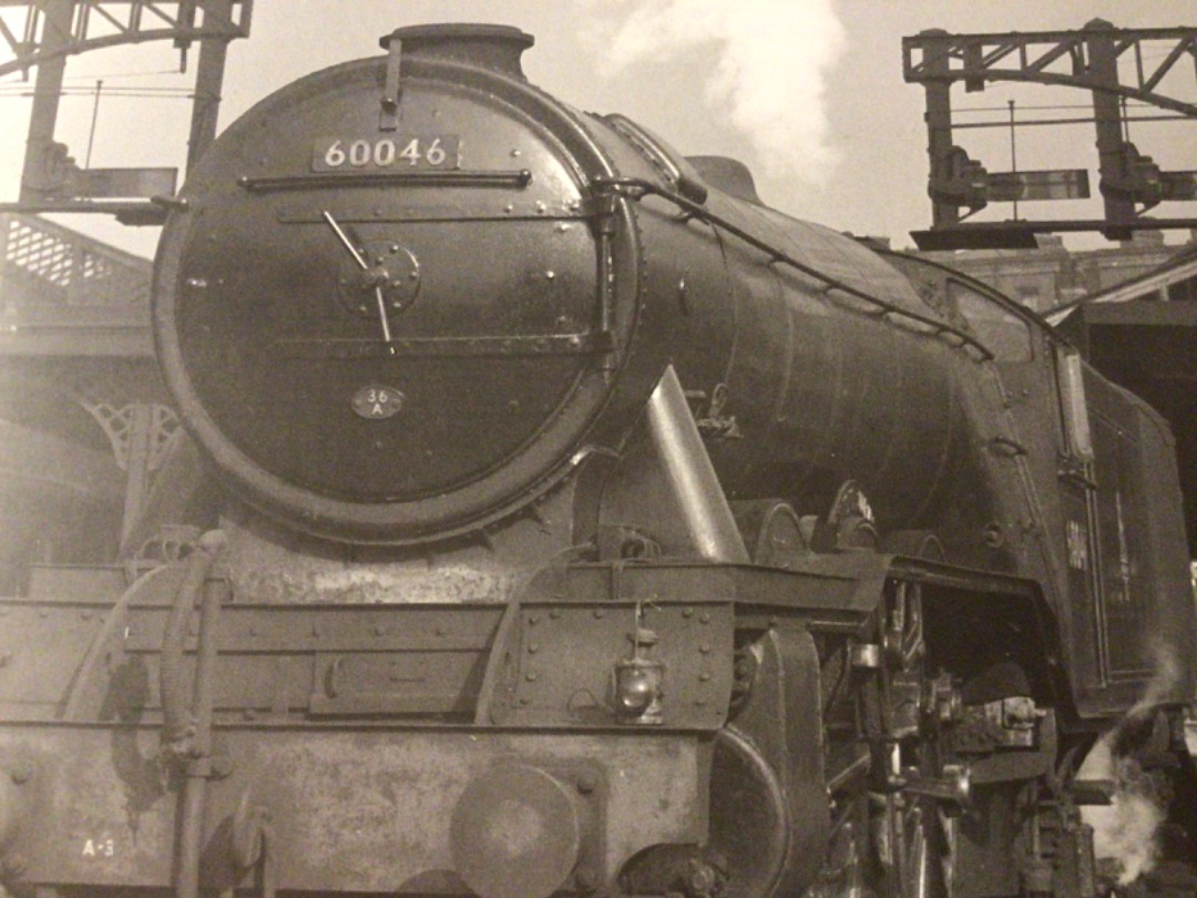 Alex Coomber on Train Siding: Photographed by Eric Treacy. An A3 Class 4-6-2 No. 60046 Diamond Jubilee waits to depart from Leeds Central Station with the Up
The White...