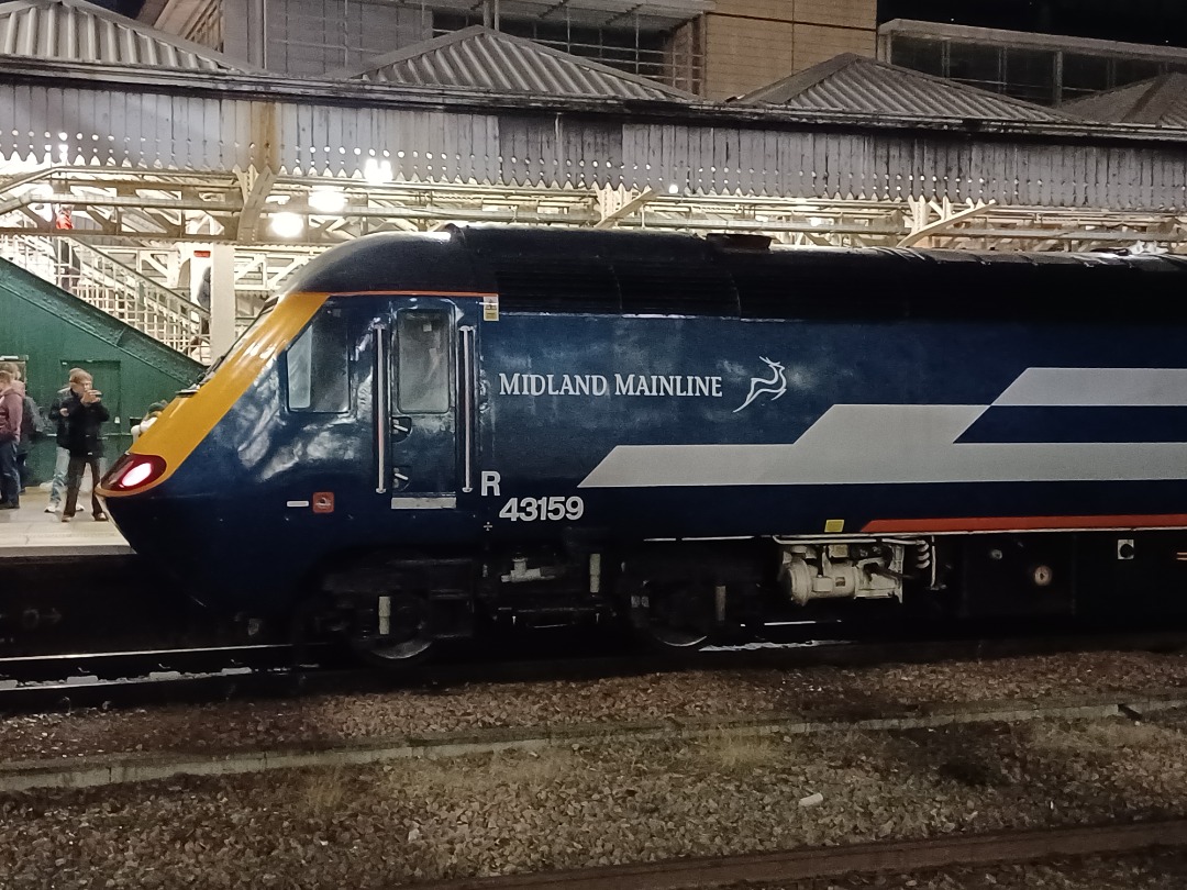 Trainnut on Train Siding: #photo #train #hst #station 43159 & 43089 on the 125 Group tour The Midland Venturer. Photographed at Nottingham and St Pancras