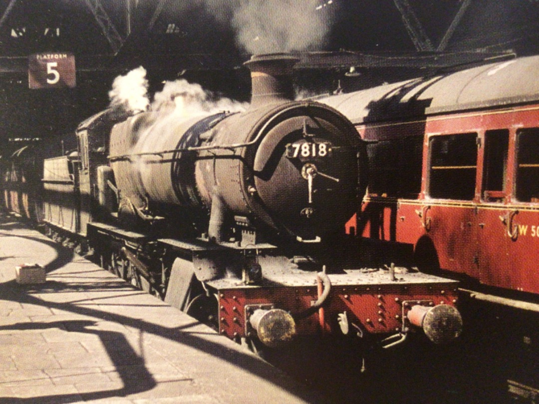 Alex Coomber on Train Siding: Then allocated to Machynlleth Shed. A Manor Class 4-6-0 No. 7818 Granville Manor waits to leave Shrewsbury Station with a Cambrian
Line...