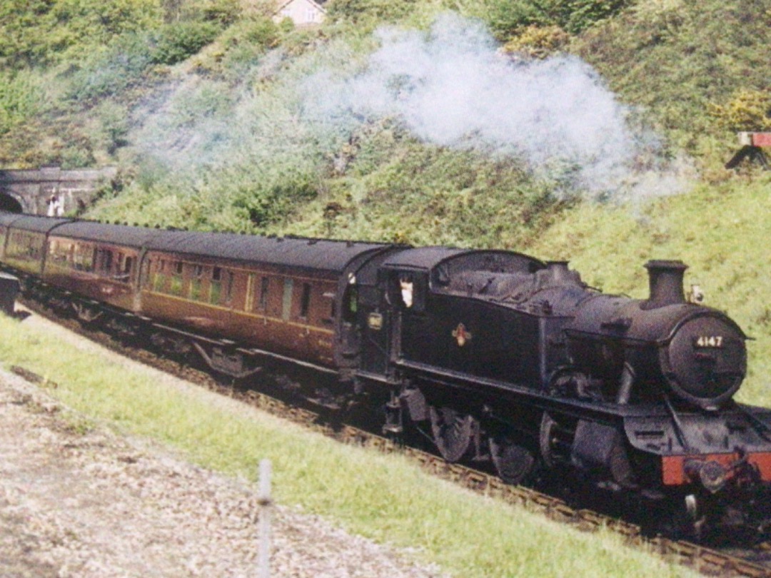 Alex Coomber on Train Siding: An ex GWR 5101 Class 2-6-2T No. 4147 leaves Colwall Tunnel with the 16:34 PM from Worcester Foregate Street to Ledbury train on
16th May...