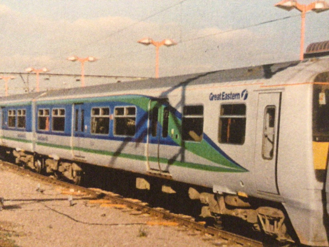 Alex Coomber on Train Siding: A Class 321. No. 321439 sports the First Great Eastern livery at Southend On Sea in October 1997.