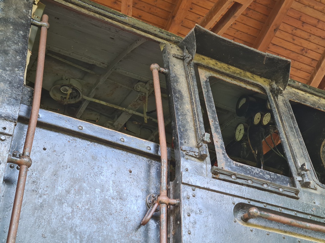 Spooked Locomotive on Train Siding: 3 days ago in the Handwerksmuseum in Rötz. The Museumlocomotive class 64 tank engine.