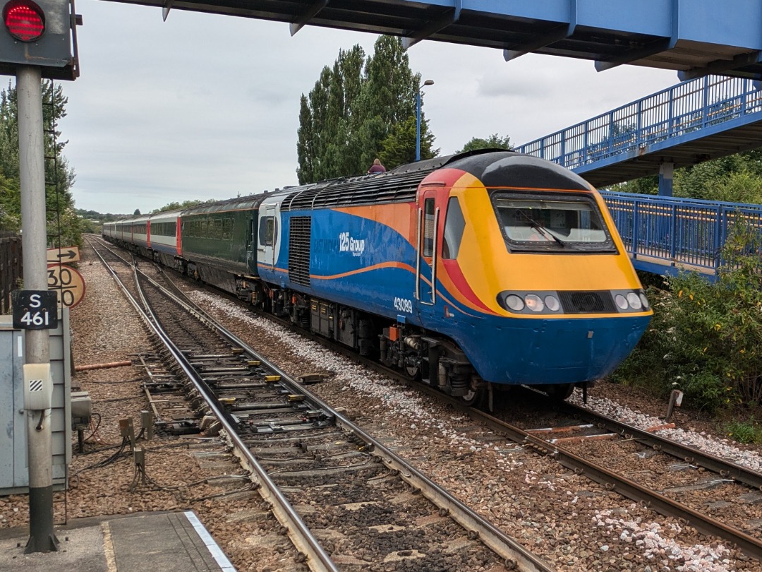 Ryan Watson on Train Siding: Swinton Station; 43089 (43159 on rear) 1Z43 NCL - CTR & 66303 4E33 Southampton Western Docks - Doncaster Iport.