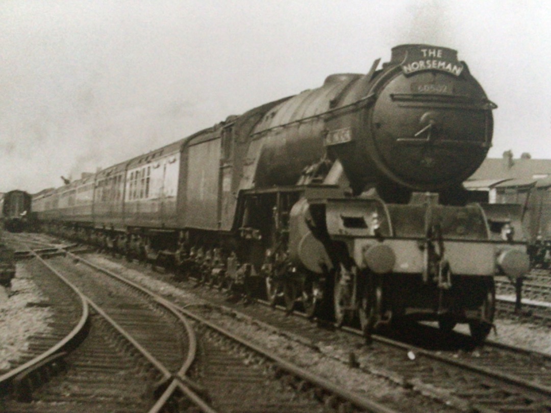 Alex Coomber on Train Siding: A rebuilt from a Class P2 locomotive in 1944. A Class A2/2 4-6-2 No. 60502 Earl Marischal is seen here at the head of The Norseman
circa...