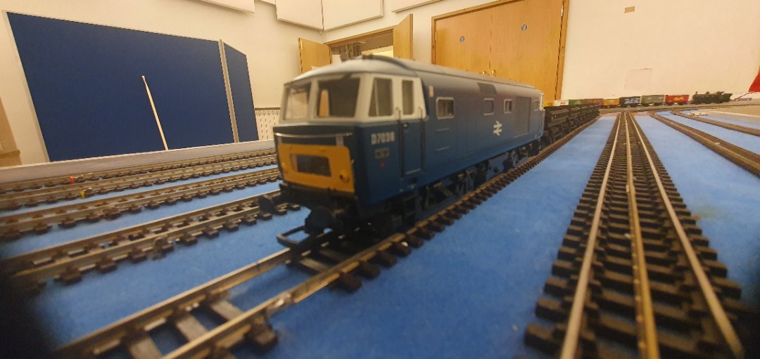 Timothy Shervington on Train Siding: A Hafen Mak G1206 visited the clubs test track on Wednesday. And a Class 35/ Hymek went round the test track with some
Mermaid wagons