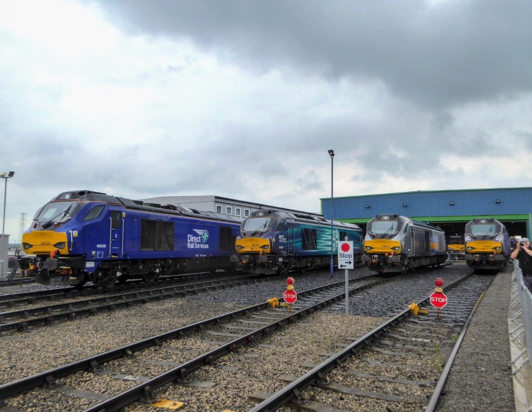 The Jamster on Train Siding: DRS 68026, 68001, 68012 and 68006 line up at the 2017 DRS open day at Carlisle Kingmoor. 22/07/17