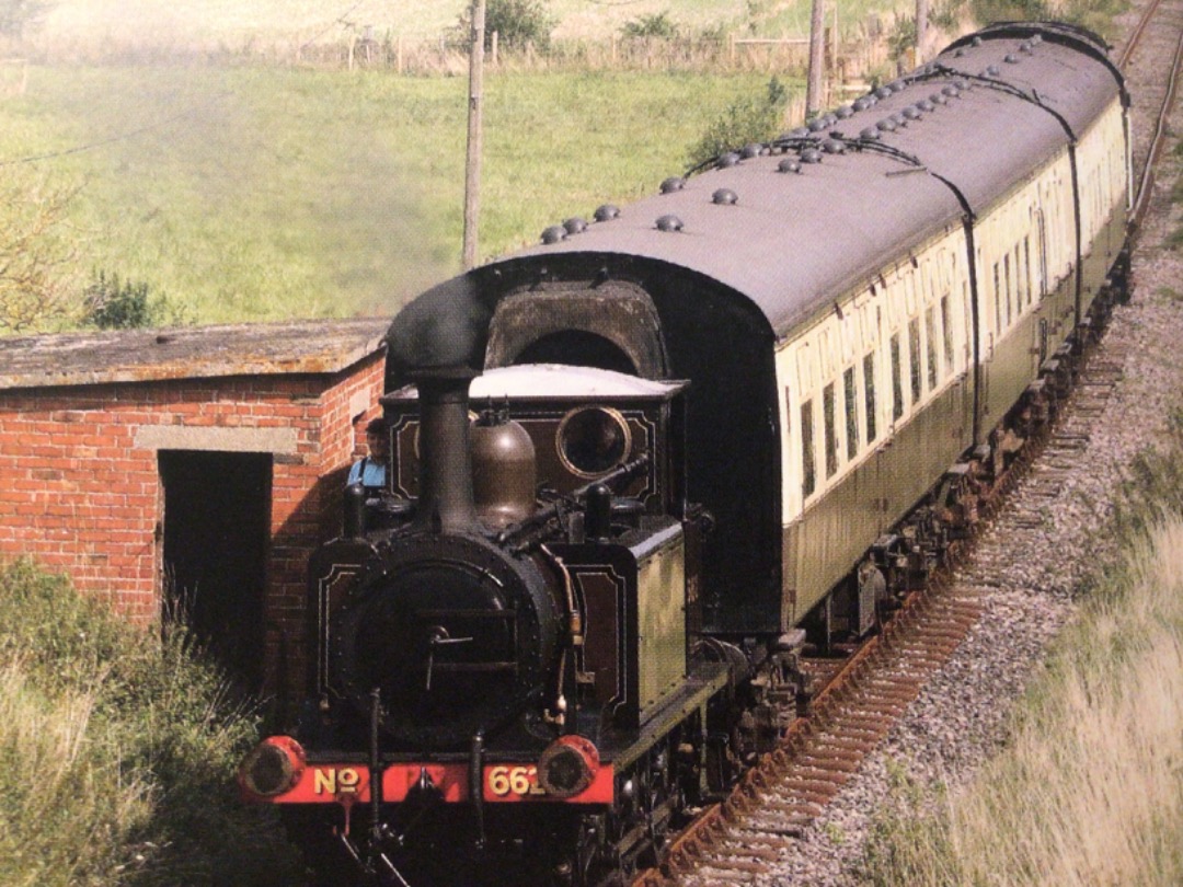 Alex Coomber on Train Siding: A Visiting preserved ex London, Brighton & South Coast Railway Terrier Class A1X 0-6-0T No. 662 hauls a short train on the
Cholsey &...