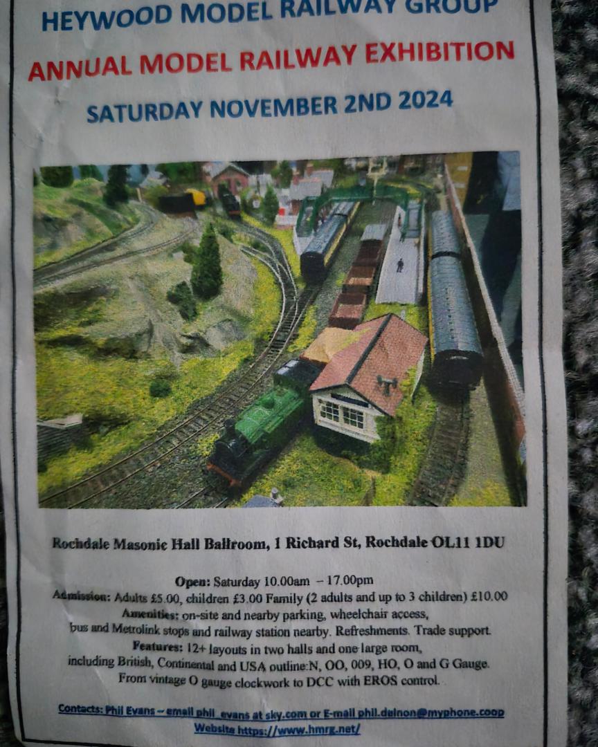 Meridian Railways on Train Siding: New territory for me today visiting the Heywood Model Railway Exhibition, in Rochdale and then Hebden Bridge Station