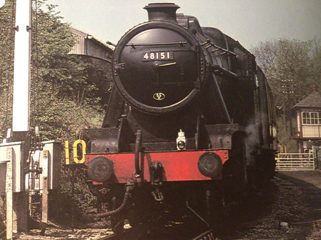 Alex Coomber on Train Siding: A Midland Railway Trust Class 8F 48151 passes a fine Midland Railway Signal as it departs from Butterley Station. Butterley itself
is...