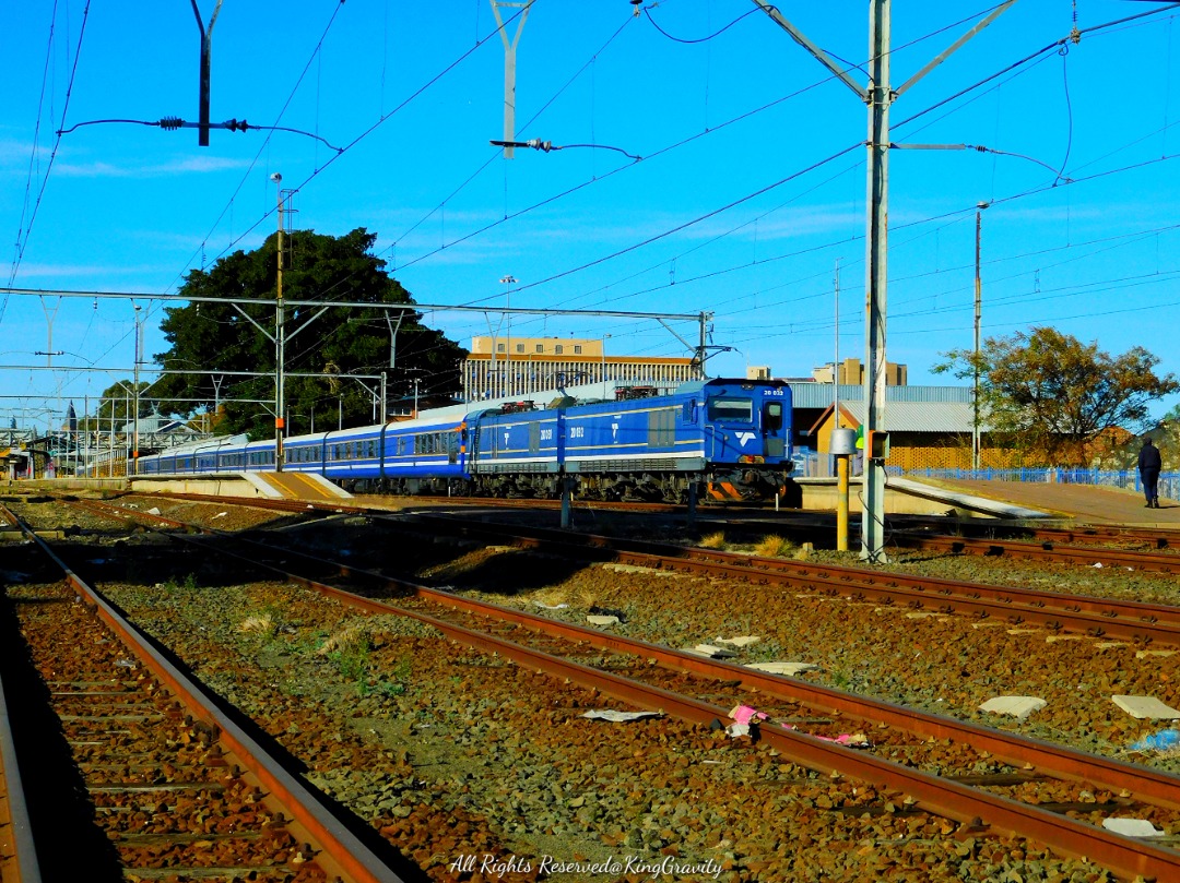 EverythingTrainsWithKing on Train Siding: The Queen (Blue Train) at Kimberley railway station, 09/08/2024. En route to Pretoria.