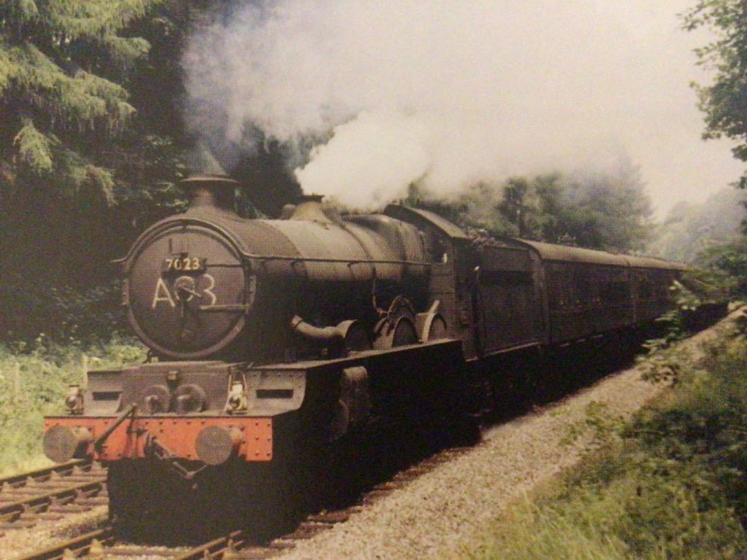 Alex Coomber on Train Siding: Built by BR at Swindon in 1949. A Double Chimney Castle Class 4-6-0. No. 7023 Penrice Castle approaches Chipping Campden Tunnel
with the...