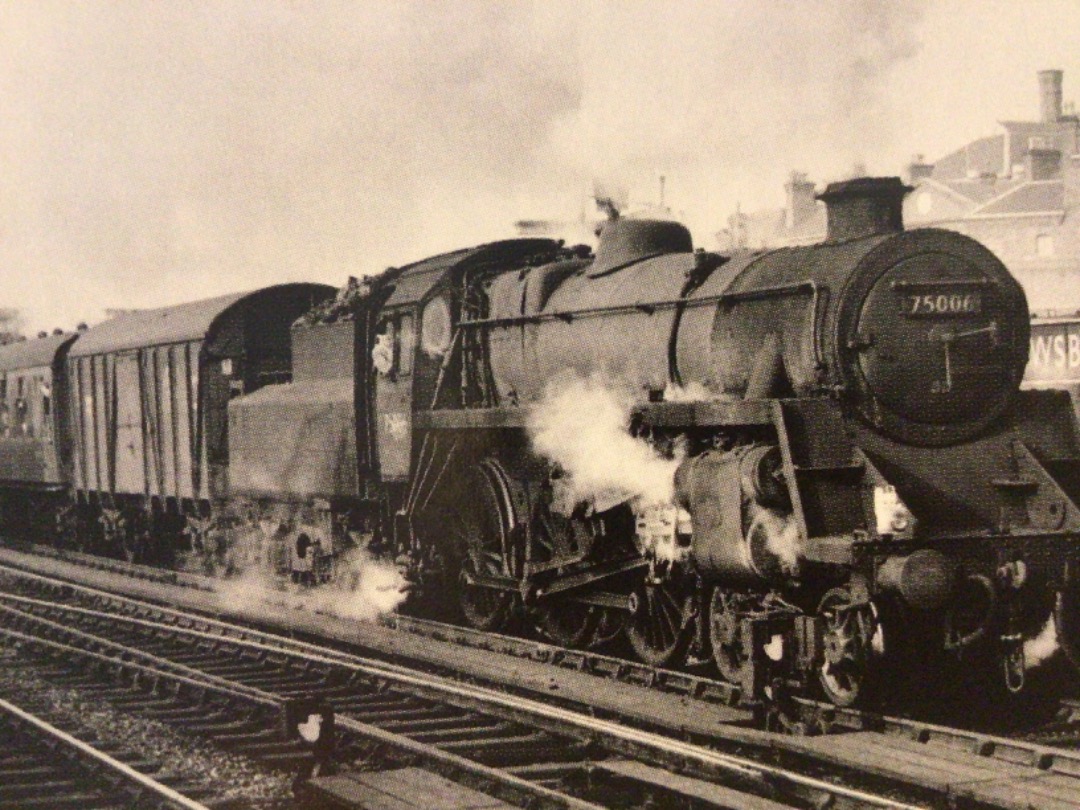 Alex Coomber on Train Siding: The end of an era. A BR Standard Class 4 4-6-0 No. 75006 leaves Shrewsbury with the last regular steam hauled Cambrian Coast
Express to...