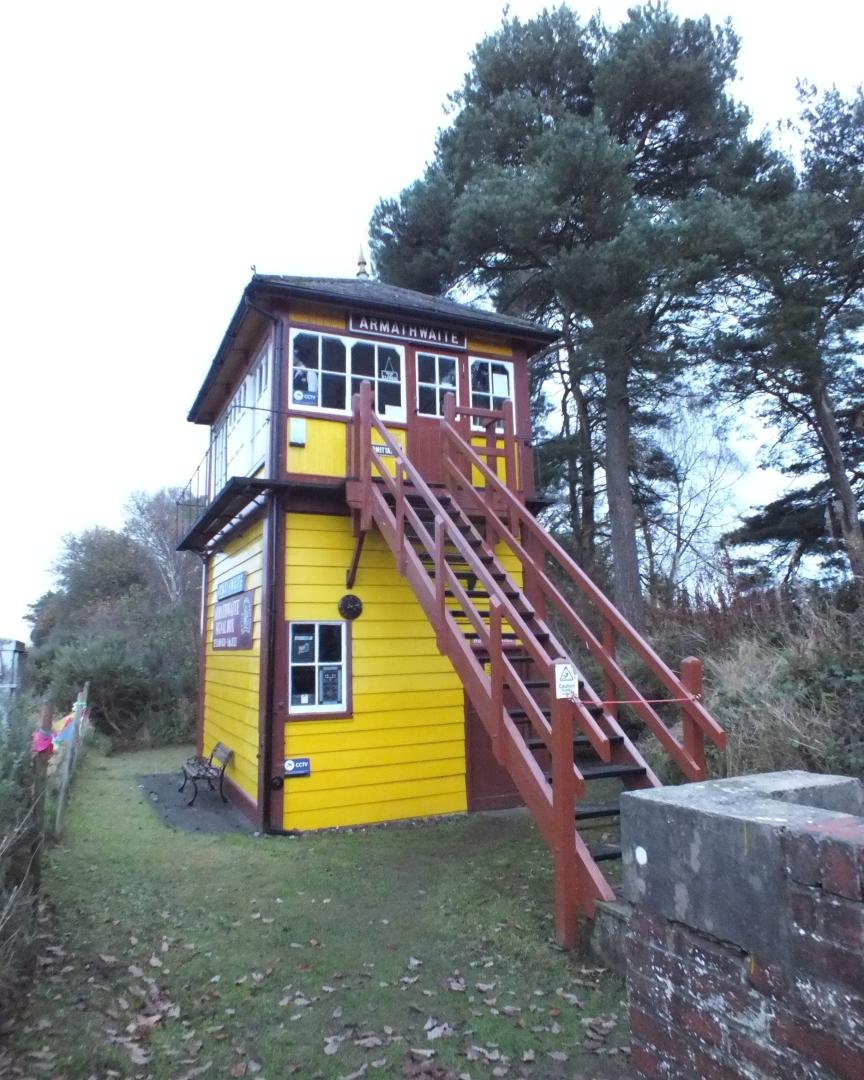 Whistlestopper on Train Siding: Armathwaite Signalbox cannot be missed thanks to its unusual but authentic bright yellow colour. The current box was built to
replace a...