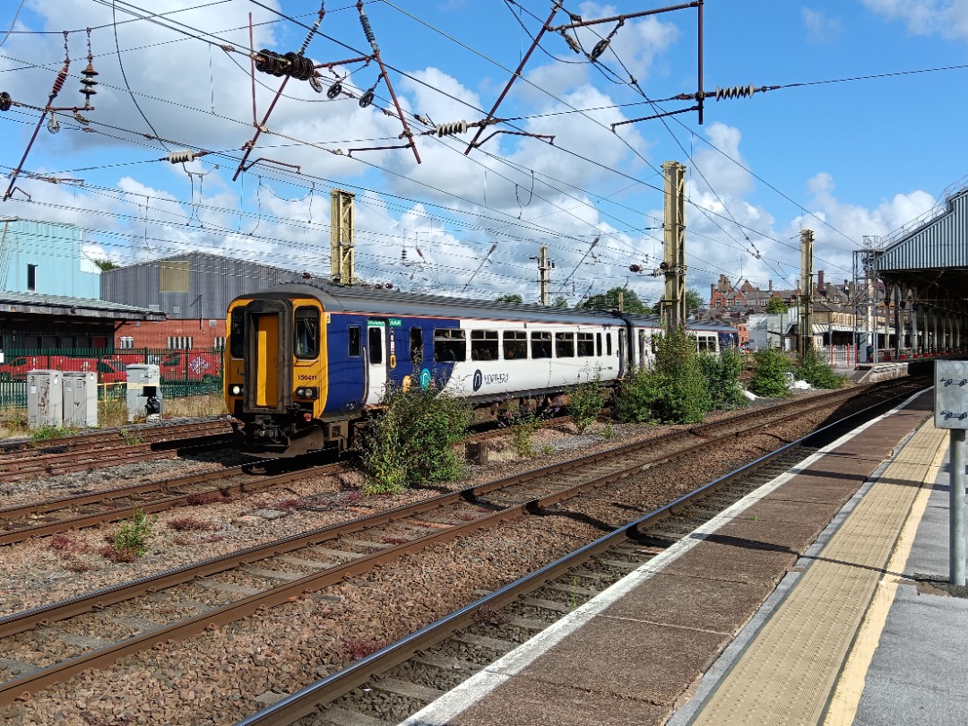 Whistlestopper on Train Siding: Northern class 156/4 No. #156411 departing Preston this morning with 2N14 0924 Preston to Colne.