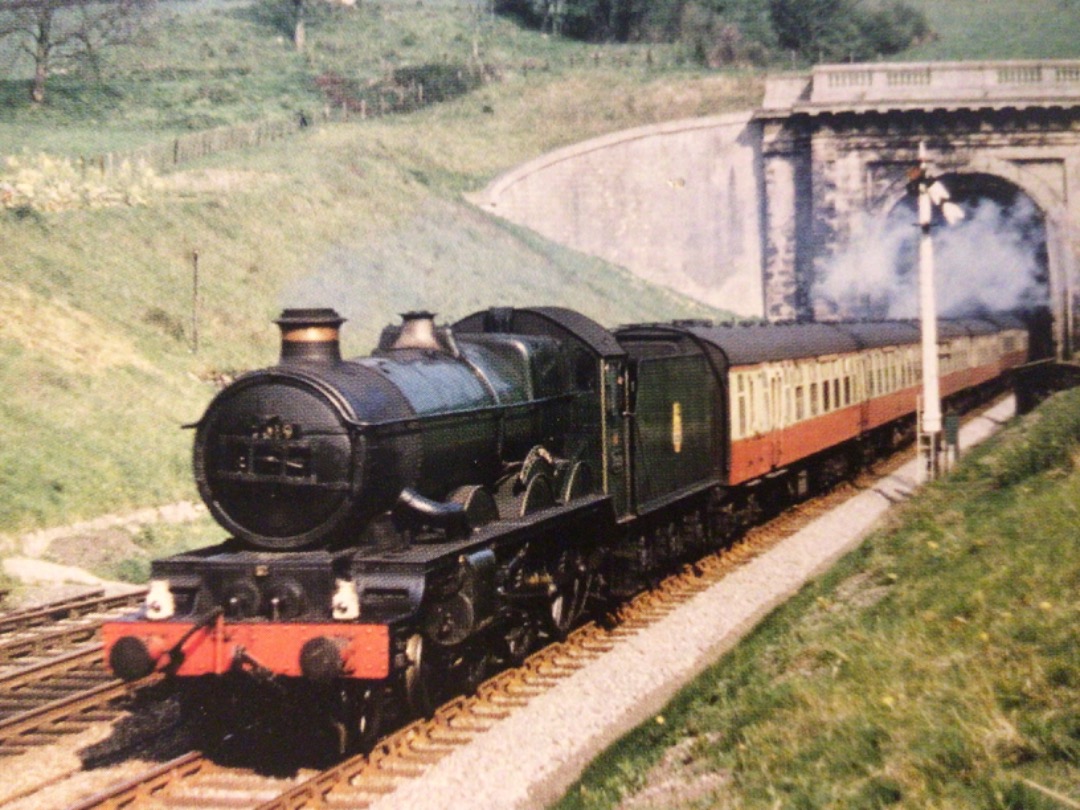 Alex Coomber on Train Siding: A Classic GWR location fitted with a Hawksworth tender. A Castle Class 4-6-0 No. 7019 Fowey Castle emerges from Brunels Box Tunnel
with a...