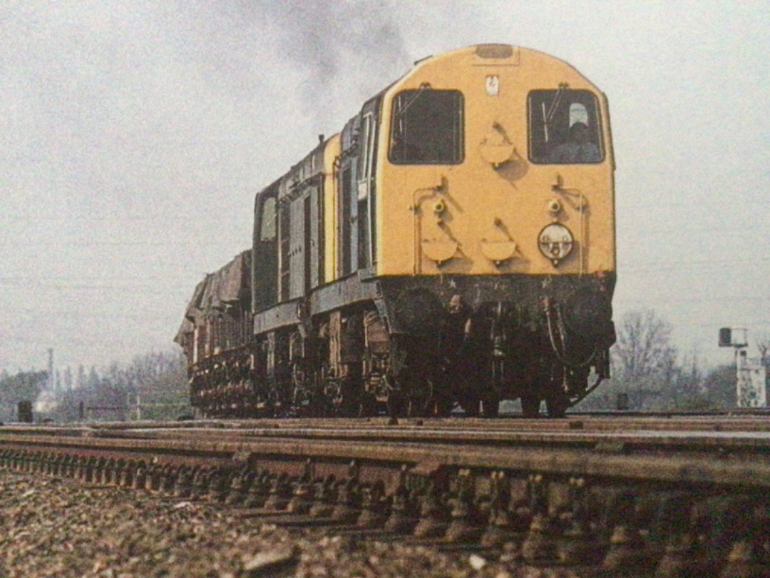 Alex Coomber on Train Siding: A Pair of Class 20s. 20084 & 20140 passes Trent South Junction with Mineral Wagons on 7th May 1976.