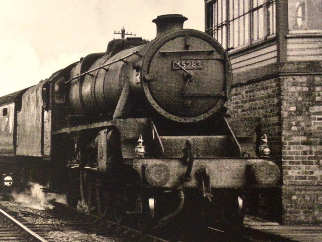 Alex Coomber on Train Siding: A Stanier Black 5 4-6-0 No. 45283 slows for the driver to hand over the single token at LIandrindod Wells while hauling the 16:30
PM from...