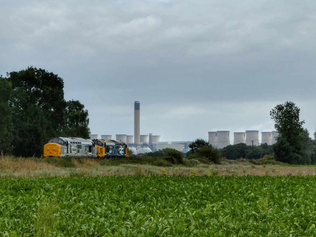 The Jamster on Train Siding: ROG 37901 and 37407 approach West Banks level crossing on the Drax branch with Drax Power Station looming in the background. They
were...