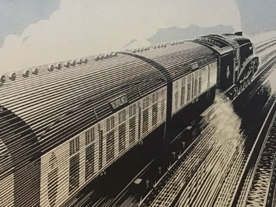 Alex Coomber on Train Siding: This BR poster of 1950 promotes the Capitals Limited Express. An original artwork by A.N Wolstenholme.