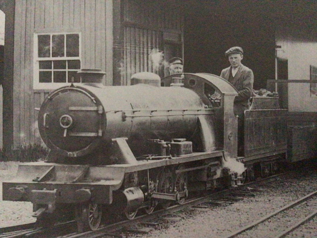 Alex Coomber on Train Siding: The Ratty in the 1920s with the locomotive River Esk standing beneath the old station roof at Ravenglass. Designed by Henry
Greenly. The...