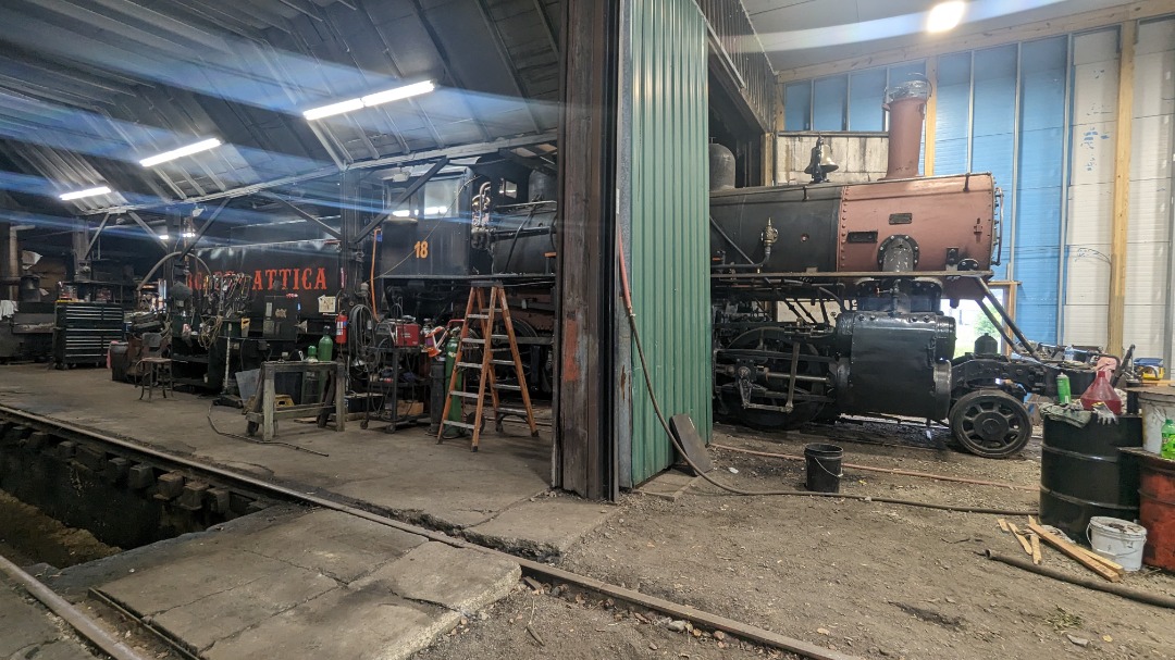 CaptnRetro on Train Siding: Arcade & Attica No. 18 as it sat this week, awaiting its first steam test. Word from management was that the locomotive was
steamed June...