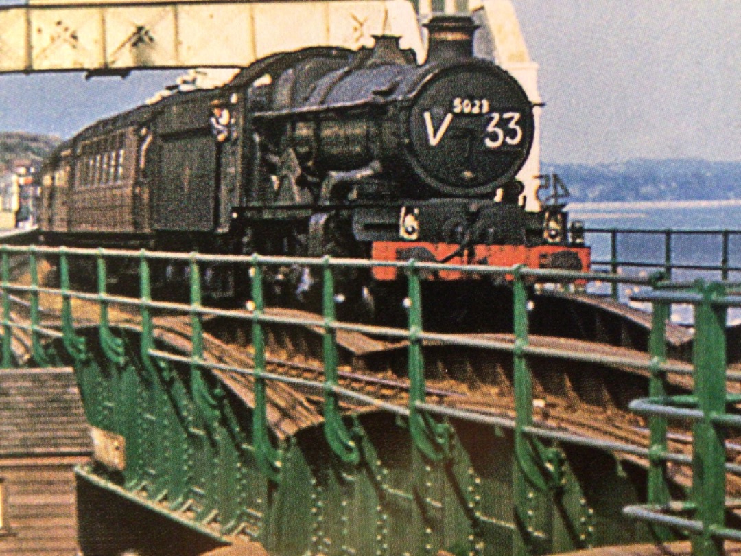 Alex Coomber on Train Siding: A jolly seaside holiday scene at Dawlish in the late 1950s as Plymouth Lairas Castle Class 4-6-0 No. 5023 Brecon Castle passes
through at...