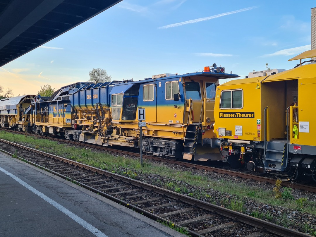 Spooked Locomotive on Train Siding: This was in my town today. They have been wanting to replace the old rails for a while now. Really cool 😎