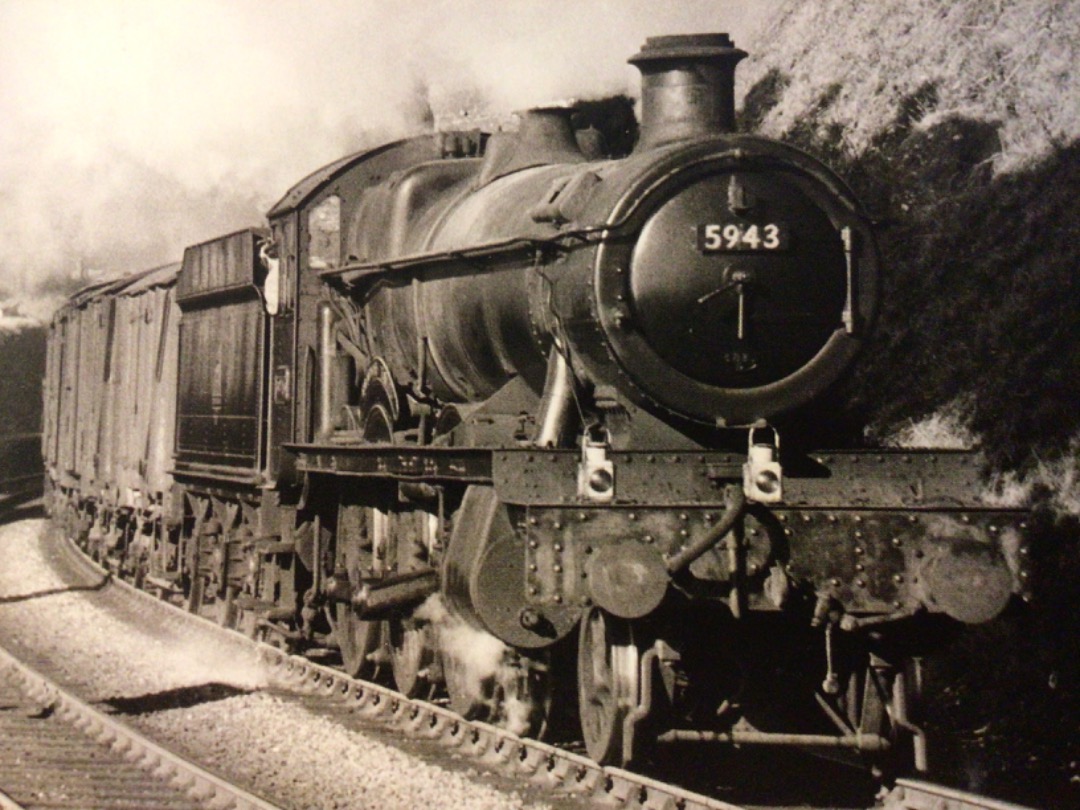 Alex Coomber on Train Siding: A Hall Class 4-6-0 No. 5943 Elmdon Hall heads out of Teignmouth with an up fitted freight on 8th August 1956. This locomotive was
built...