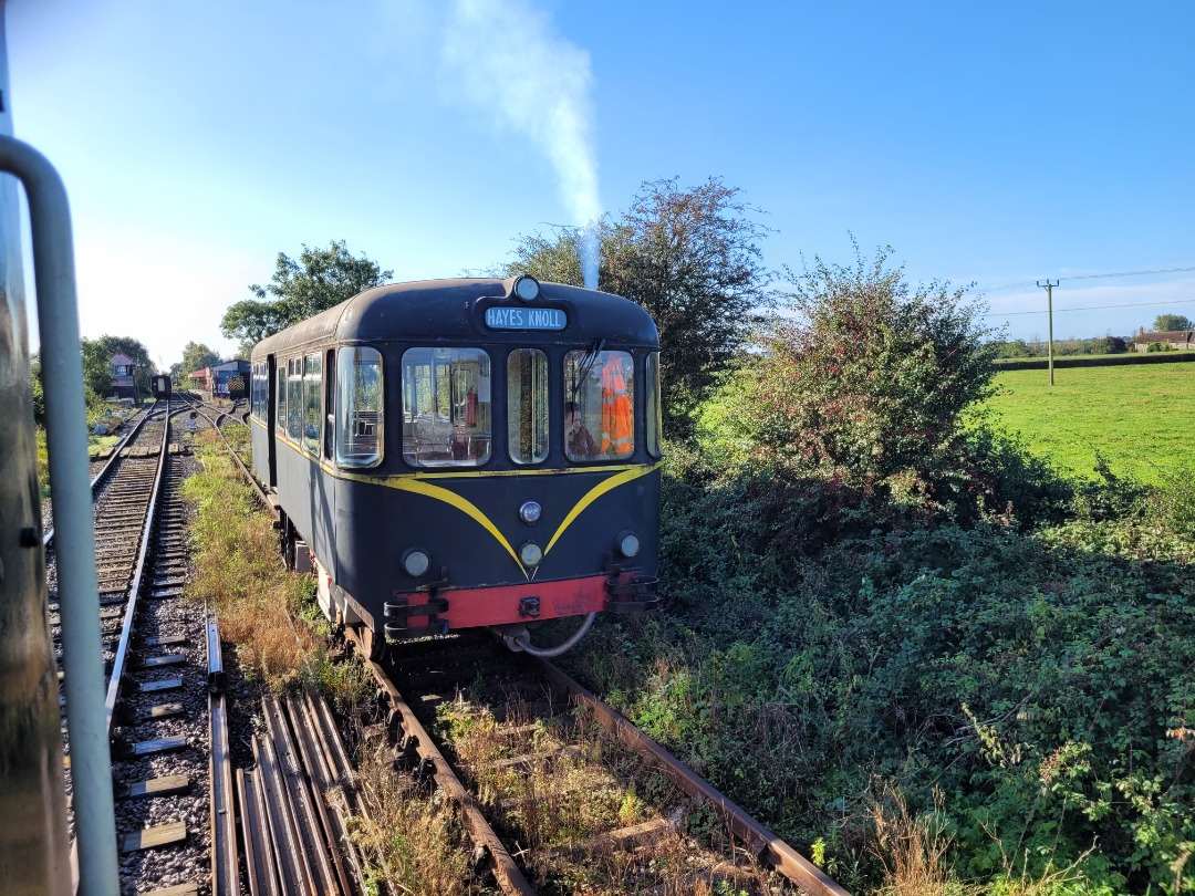 Emily Crowther on Train Siding: Railbus running into the headhunt at Hayes Knoll, ready for the mix traffic gala at #Swindon&CrickladeRailway