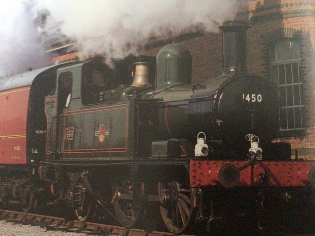 Alex Coomber on Train Siding: The East Somerset Railway has kept its Great Western Character. Here's a GWR 0-4-2 tank No. 1450 passes the magnificent GWR
style engine...