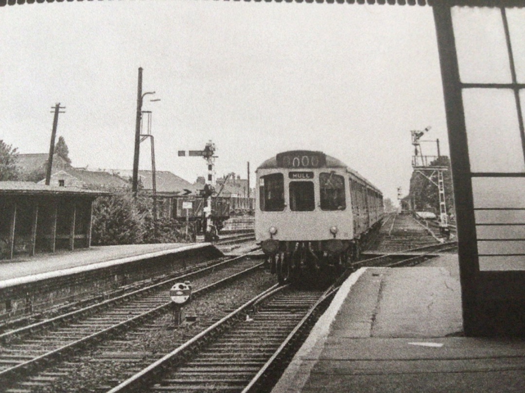 Alex Coomber on Train Siding: A Class 110 DMU arrives at Beverley with a service from Scarborough to Hull on 9th September 1976.