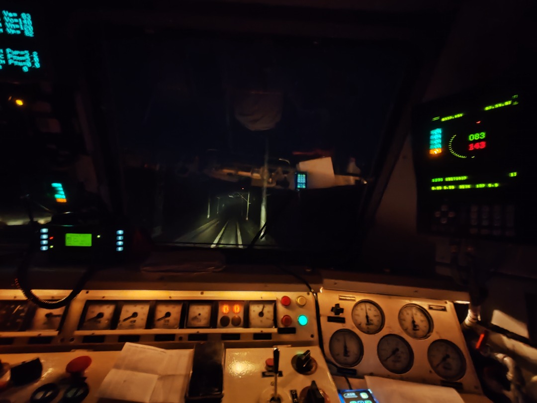 CHS200-011 on Train Siding: Night trip with the branded train No. 25 "Smena / A. Betancour" St. Petersburg - Moscow on the electric locomotive
ChS6-025. Somewhere in...