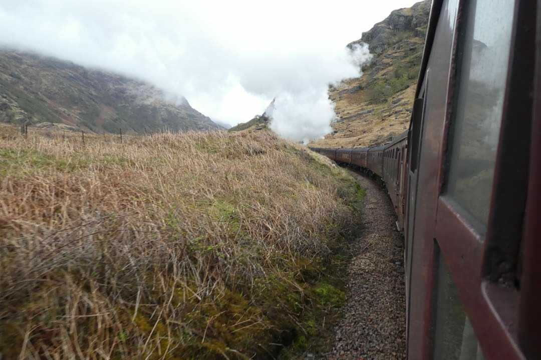 Saskia de Werk on Train Siding: Amazing trip through Scotland #Glenfinnan #black5 #trainspotting #train #steam #viaduct #Jacobite #HarryPotter