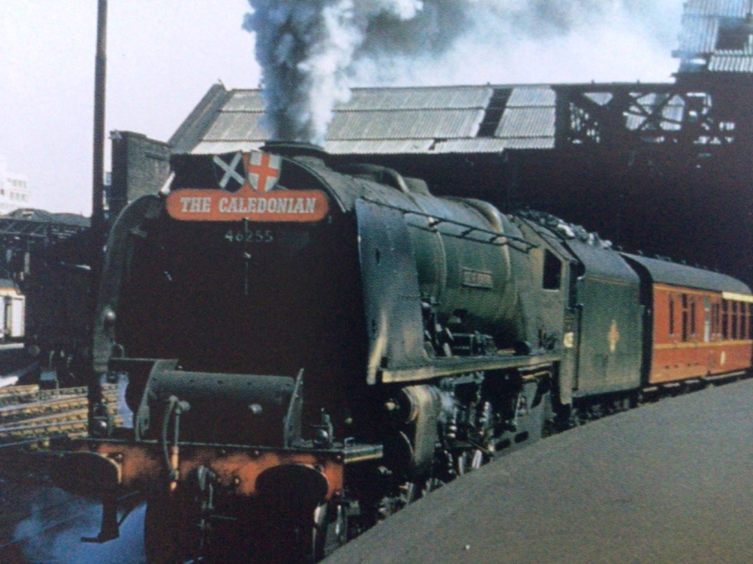 Alex Coomber on Train Siding: A Green Liveried ex LMS Coronation Class 4-6-2 No. 46255 City of Hereford leaves the old London Euston Station with the down
The...