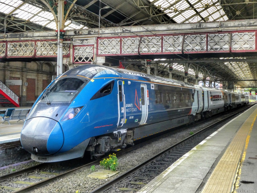 The Jamster on Train Siding: Avanti West Coast 805008 seen at Preston after working 3P88 0802 from London Euston. 27/06/24