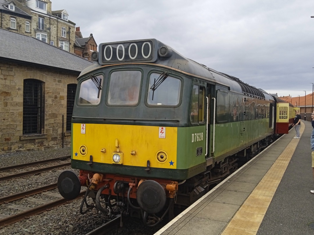 Whistlestopper on Train Siding: Class 25 No. #D7628 'Sybilla' ready to depart Whitby yesterday with a service to Pickering.