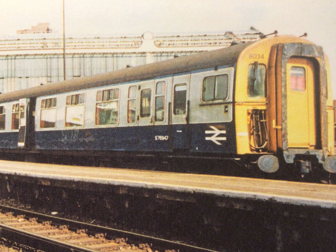 Alex Coomber on Train Siding: A Class 438 (4TC) No. 8034. The Class 4TC Trailer Control were non powered 3 and 4 car units converted from locomotive hauled
carriages...