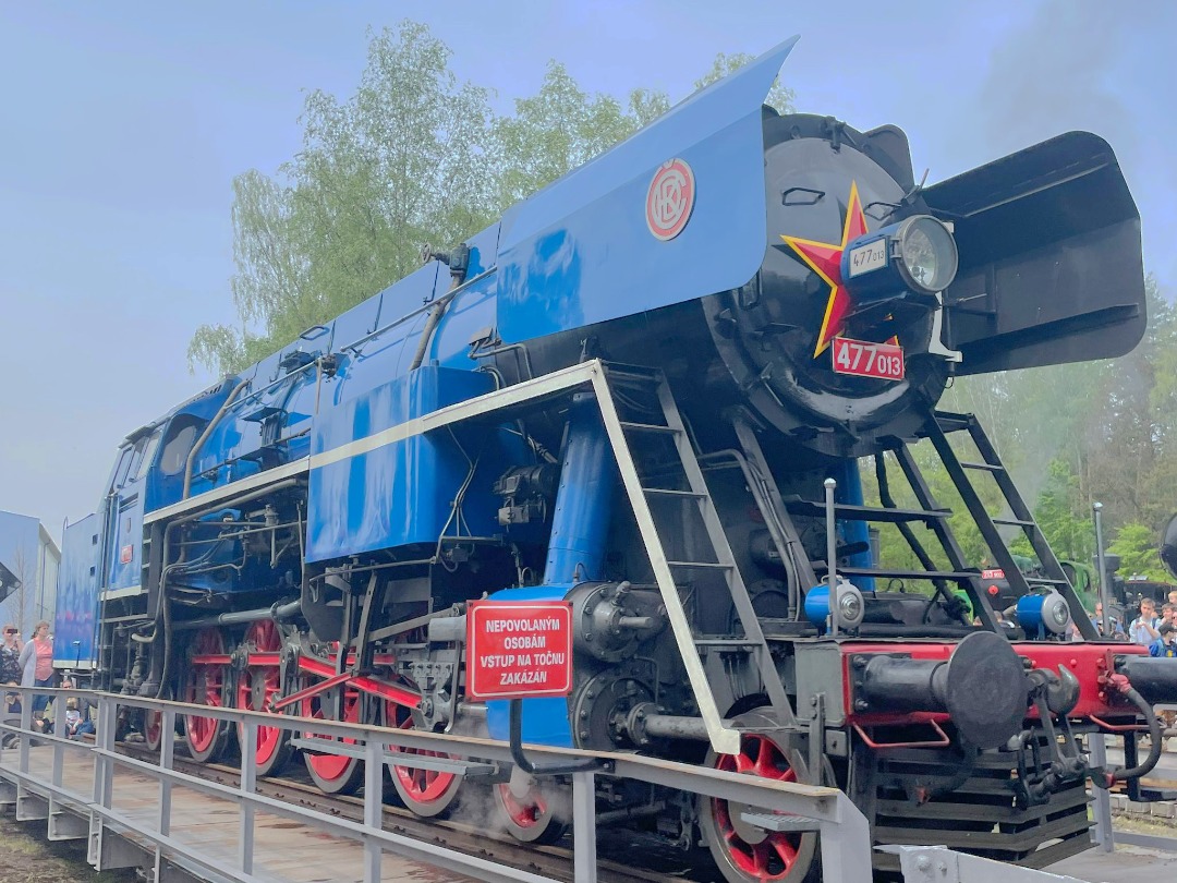 Davca ☑️ on Train Siding: Rare stream locomotive " papoušek" ( Called Parrot) on meeting Czechoslovakia stream locomotives in Lužná
u Rakovníka