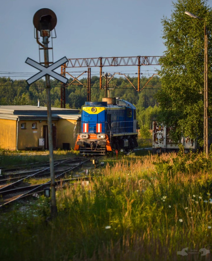 Adam L. on Train Siding: A Leased Kotlarnia TEM2 switcher after setting off a loaded string of PKP Cargo gondolas at the Rykoszyn yard, heads back to the
Nordkalk mine...