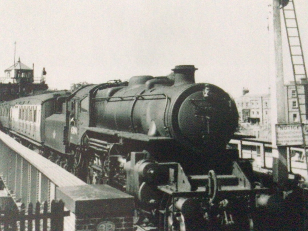 Alex Coomber on Train Siding: An Ivatt Class 4MT 2-6-0 No. 43094 clanks across the swing bridge over the River Nene at Sutton Bridge with the 12:58PM from
Peterborough...