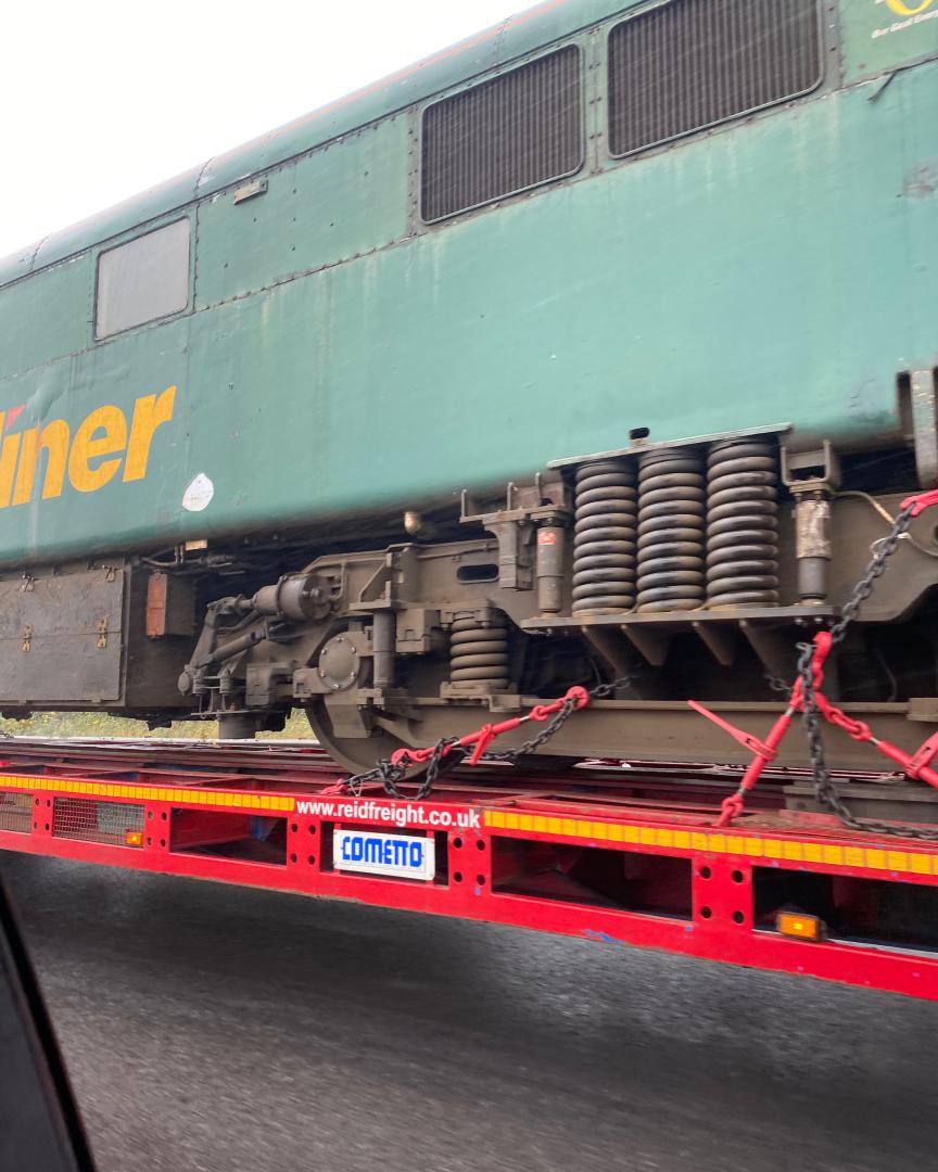 Luke Thompson on Train Siding: Class 86 being transported on the M18 after leaving DB Cargo. #class86 #Truck #photo #diesel #DBCargo